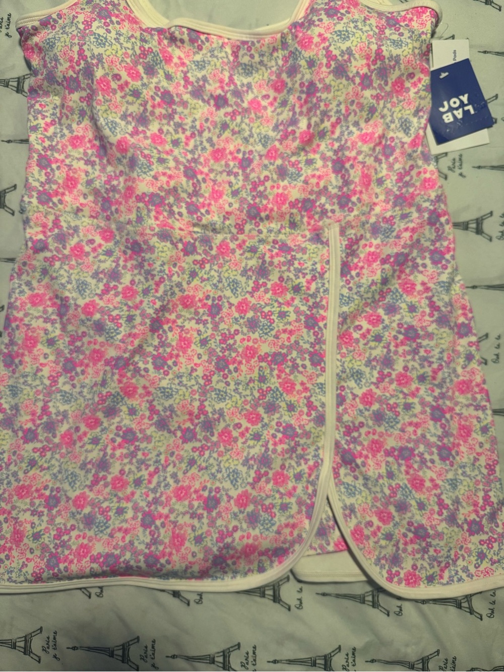 JoyLab Pink Floral Sleeveless Mini Dress - Picture 2 of 8